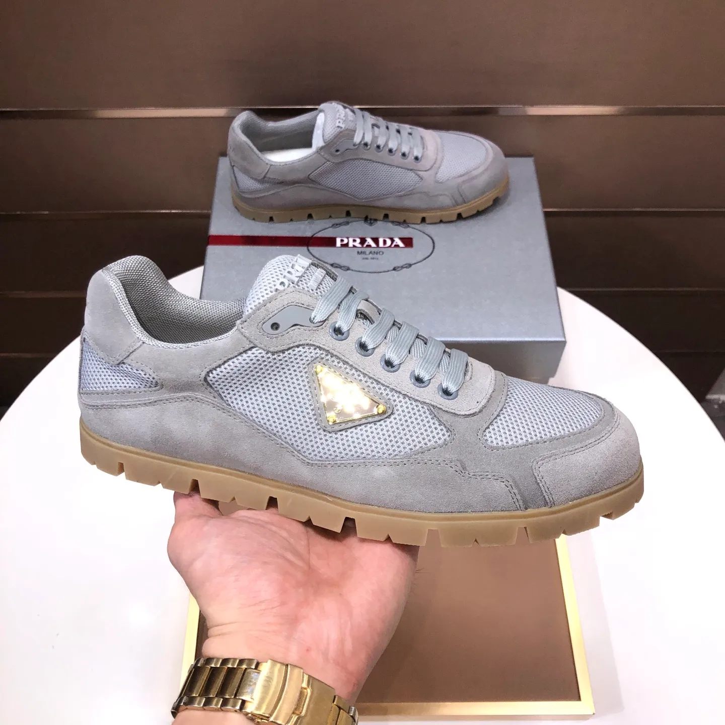 Men's shoes 💰540💰[PRADA] Top original, new season, high-quality original cow products, top imported calfskin with original imported glue, imported cowhide inside with original cowhide feet, original outsole! Quality guaranteed! Code 38-45 (45 customized)